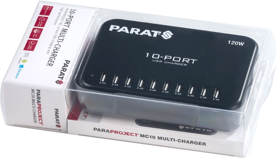 PARAT - Lightning-Kabel - USB m�nnlich zu Lightning m�nnlich - 40 cm - wei� - rund - f�r Apple iPad/iPhone/iPod (Lightning) von Parat