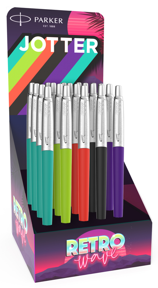 PARKER Druckkugelschreiber JOTTER RETRO WAVE, 20er Display von Parker