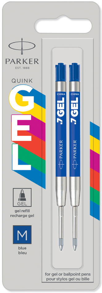 PARKER Gel-Mine ECO, blau, Strichstärke: M, 2er Blister von Parker