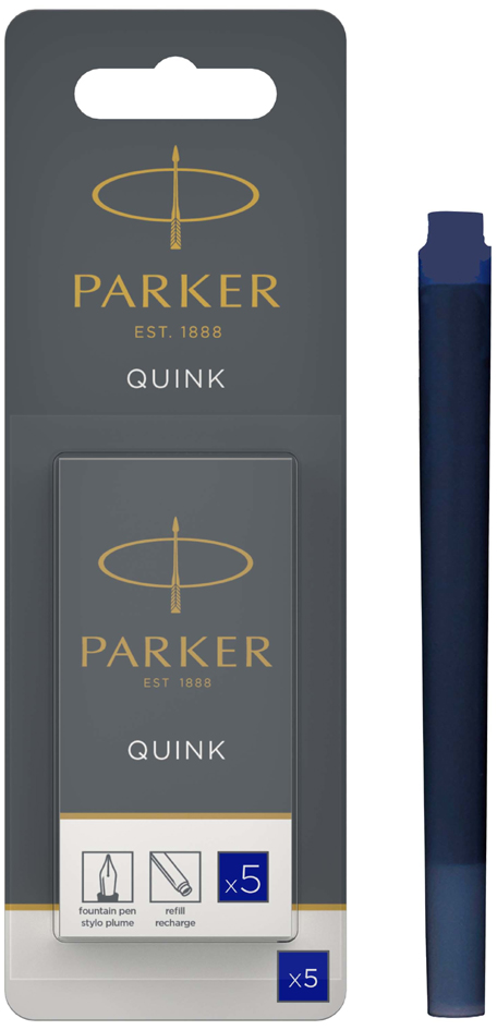 PARKER Großraum-Tintenpatronen QUINK, im Blister, blau von Parker