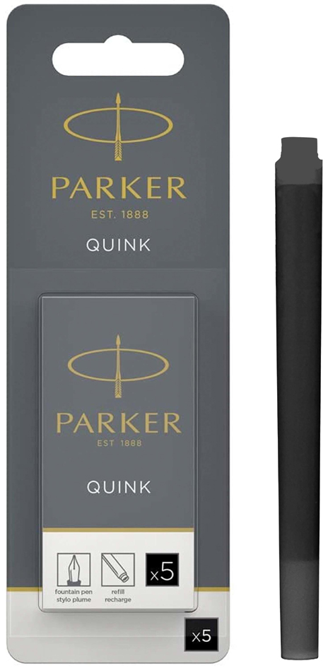 PARKER Großraum-Tintenpatronen QUINK, im Blister, schwarz von Parker