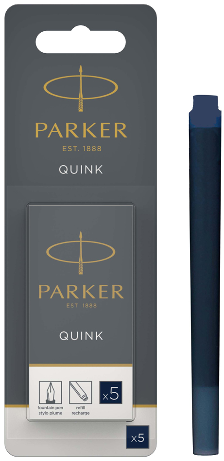 PARKER Großraum-Tintenpatronen QUINK, im Blister,schwarzblau von Parker