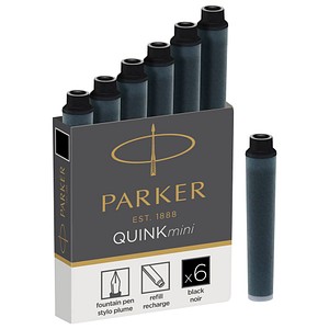 PARKER QUINKmini Tintenpatronen für Füller schwarz 6 St. PARKER QUINKmini Tintenpatronen für Füller schwarz 6 St. von Parker