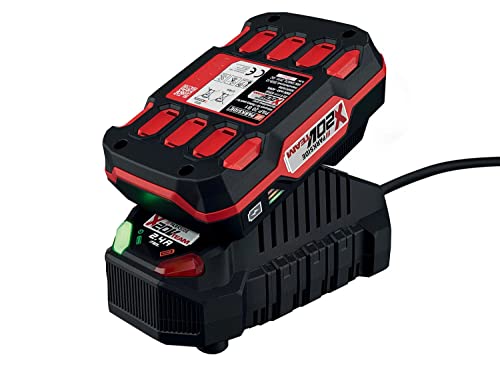 Parkside 20 V Lithium-Ionen-Akku (PAP 20 B1) und 60 min Ladegerät (PLG 20 C1) 65 W 2,4 A mit Zellenausgleich für längere Akkulaufzeit und erhöhte Linksspanne von Parkside