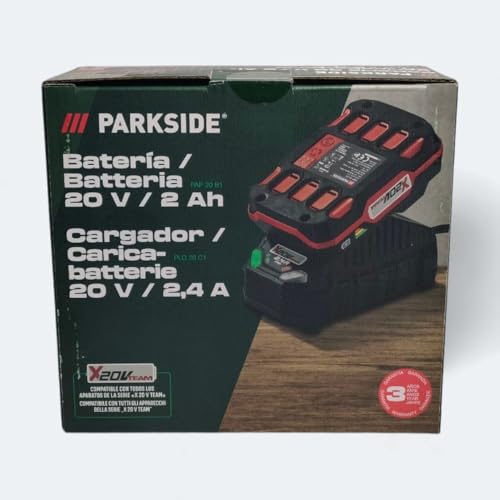 Parkside Akku 2 Ah 20 V + Ladegerät, kompatibel mit Allen Geräten X 20 V Team 20 V Pap 20 A1 mit Ladegerät 20 V x 20 V Original in Blisterverpackung Parkside Akku 2 Ah 20 V + Ladegerät, kompatibel mit Allen Geräten X 20 V Team 20 V Pap 20 A1 mit Ladegerät 20 V x 20 V Original in Blisterverpackung von Parkside