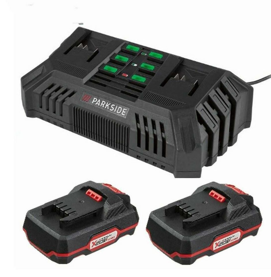 Parkside PARKSIDEDoppel Ladegerät PDSLG 20 mit 2 x Akku 2.0 Ah X 20 V Team Akku-Set Parkside PARKSIDEDoppel Ladegerät PDSLG 20 mit 2 x Akku 2.0 Ah X 20 V Team Akku-Set von Parkside