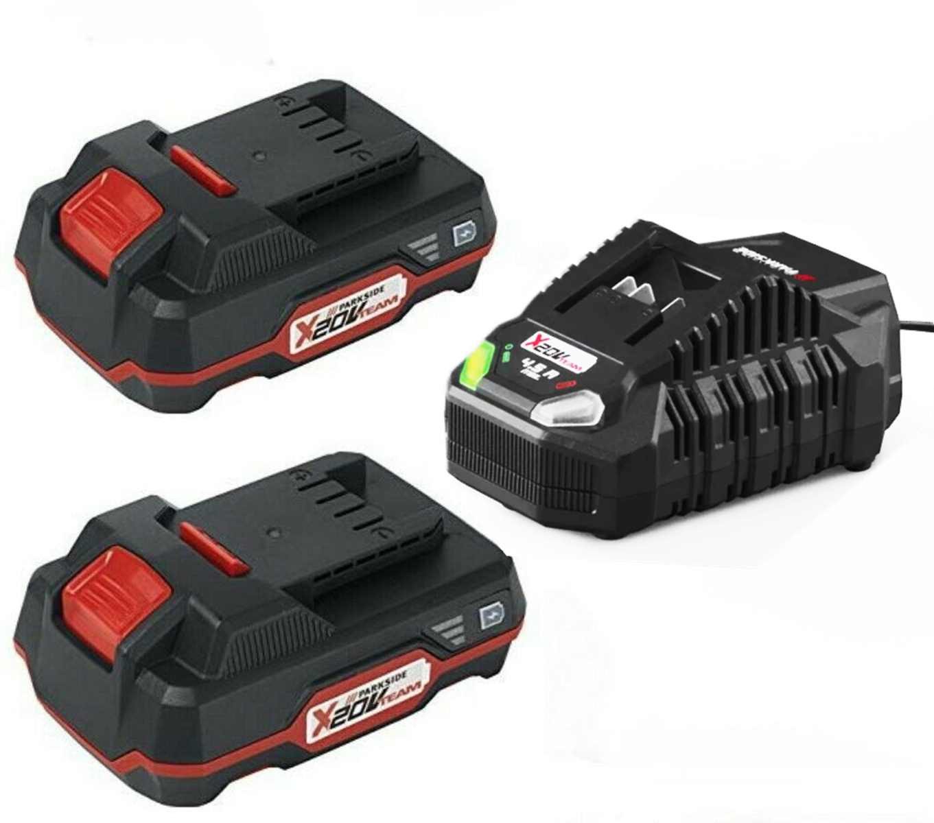 Parkside Starterset Parkside 2 x Akku 20V - 2.0 Ah PAP 20 und Ladegerät 4.5 A Akku Starter-Set Parkside Starterset Parkside 2 x Akku 20V - 2.0 Ah PAP 20 und Ladegerät 4.5 A Akku Starter-Set von Parkside