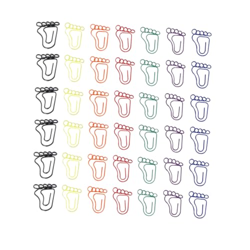 Parliky 60pcs Dekorative Fußabdruckform Metallpapier Clips Lustige Papierklammern Dekorative Papierclip Fancy Paper Clip Süßer Form Der Form von Parliky