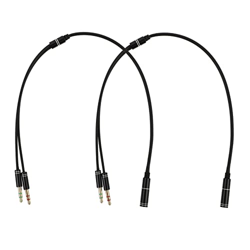 Parliky Kopfhörer-splitterkabel für 3 5-mm-buchse Externer Headset-Adapter Mikrofon-eingangsbeschriftung Hochleitfähiges Kupfer für Geräte Schwarz Parliky Kopfhörer-splitterkabel für 3 5-mm-buchse Externer Headset-Adapter Mikrofon-eingangsbeschriftung Hochleitfähiges Kupfer für Geräte Schwarz von Parliky