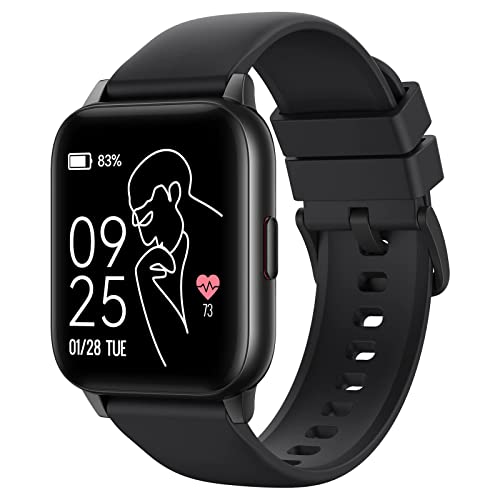 Parsonver Smartwatch Herren Schwimmen, 5 ATM Wasserdichter Fitness-Tracker mit 100+ Sportmodi, 1,69" Bildschirm Armbanduhr mit Herzfrequenz, SpO2, Schlafmonitor, für Android iOS, Schwarz von Parsonver