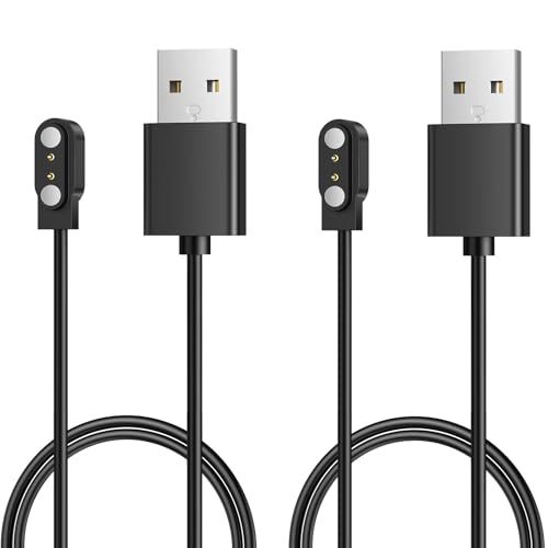 Parsonver Smartwatch Ladegerät SPROD1, [2er-Pack] Magnetisches USB Original Ladekabel für Smartwatch mit 2-poligem 2,5-mm-Kabel, Kompatibel SPROD1, AGPTEK LW31,TUYOMA LW36 von Parsonver