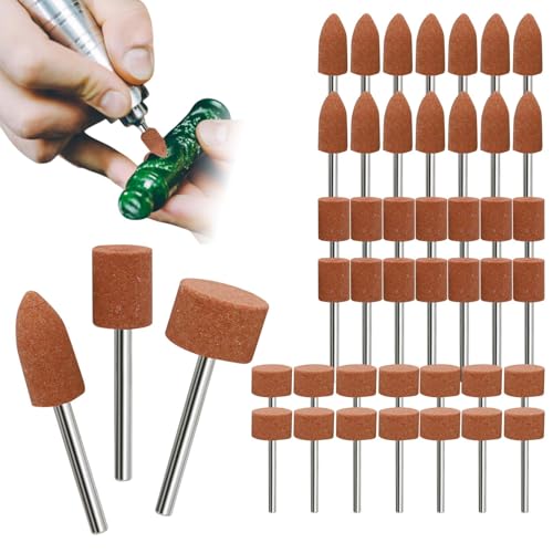 42 Stück Korund Schleifspitze Set, Stein Schleifen Polierkopf, Schleifaufsätze für Dremel Zubehoer, Rotationswerkzeug, 1/8 Zoll Schaftgröße, zur Verwendung auf Edelsteinen, Glas, Metall und Holz 42 Stück Korund Schleifspitze Set, Stein Schleifen Polierkopf, Schleifaufsätze für Dremel Zubehoer, Rotationswerkzeug, 1/8 Zoll Schaftgröße, zur Verwendung auf Edelsteinen, Glas, Metall und Holz von Parthan