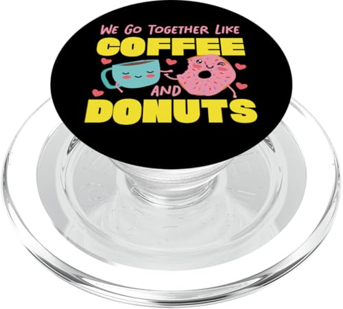 Wir passen zusammen wie Kaffee und Donuts PopSockets PopGrip für MagSafe von Partner Design Ideas For Couples In Love
