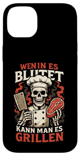 Wenn Es Blutet Kann Man Es Grillen - Bratwurst Hülle für iPhone 14 Plus Wenn Es Blutet Kann Man Es Grillen - Bratwurst Hülle für iPhone 14 Plus von Party Sommer Grillen Grillabend Grillmeister