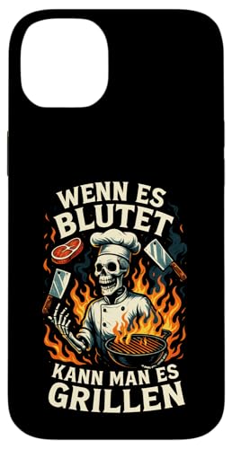 Wenn Es Blutet Kann Man Es Grillen - Bratwurst Hülle für iPhone 14 Plus Wenn Es Blutet Kann Man Es Grillen - Bratwurst Hülle für iPhone 14 Plus von Party Sommer Grillen Grillabend Grillmeister
