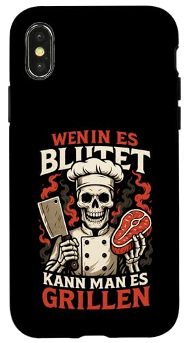 Wenn Es Blutet Kann Man Es Grillen - Bratwurst Hülle für iPhone X/XS Wenn Es Blutet Kann Man Es Grillen - Bratwurst Hülle für iPhone X/XS von Party Sommer Grillen Grillabend Grillmeister
