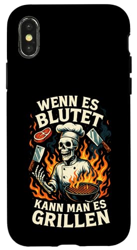 Wenn Es Blutet Kann Man Es Grillen - Bratwurst Hülle für iPhone X/XS Wenn Es Blutet Kann Man Es Grillen - Bratwurst Hülle für iPhone X/XS von Party Sommer Grillen Grillabend Grillmeister