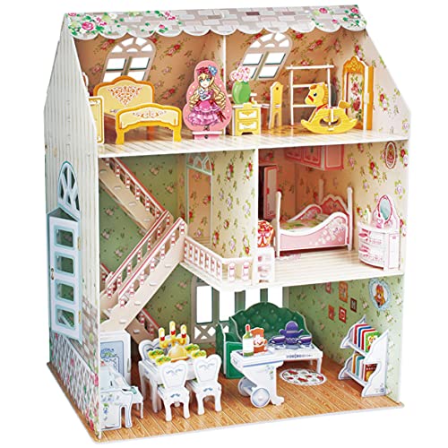 3D-Puzzle Dreamy Doll House - Puppenhaus für Mädchen, 3D-Puzzles Puppenhäuser für Mädchen, 160 Teile, 170 Minuten, 8 Jahre oder älter 3D-Puzzle Dreamy Doll House - Puppenhaus für Mädchen, 3D-Puzzles Puppenhäuser für Mädchen, 160 Teile, 170 Minuten, 8 Jahre oder älter von Party town
