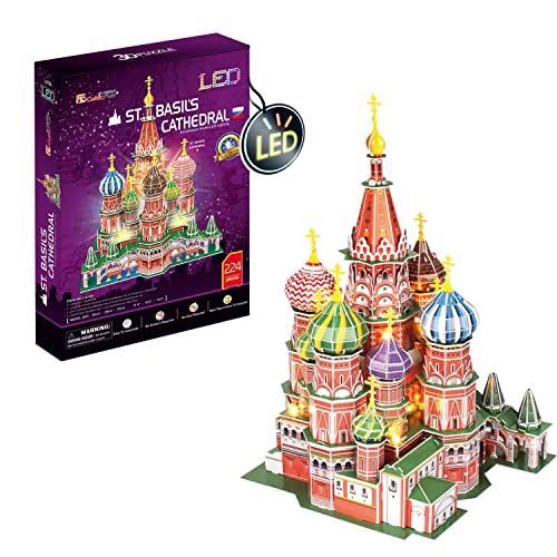 3D Puzzle - Kathedrale San Basilium Led | 3D Puzzle Kinder Und 3D Puzzle Erwachsene | Modellbausatz Erwachsene | Geschenk Für Kinder | 3D Puzzle Kinder Ab 8 | 224 Teilen 3D Puzzle - Kathedrale San Basilium Led | 3D Puzzle Kinder Und 3D Puzzle Erwachsene | Modellbausatz Erwachsene | Geschenk Für Kinder | 3D Puzzle Kinder Ab 8 | 224 Teilen von Party town