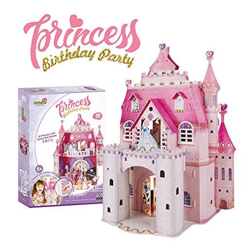3D-Puzzle Prinzessin Birthday Party - Puppenhaus für Mädchen, 3D-Puzzles Puppenhäuser für Mädchen, 95 Teile, 524 Glasaufkleber, 5 Jahre oder älter 3D-Puzzle Prinzessin Birthday Party - Puppenhaus für Mädchen, 3D-Puzzles Puppenhäuser für Mädchen, 95 Teile, 524 Glasaufkleber, 5 Jahre oder älter von Party town