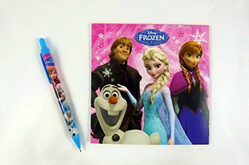 Frozen Gefrorene Themen 30pp Notizblock (Größe: 143mm x 145mm) und Druckbleistift Stationery set - Pink von PartyErasers