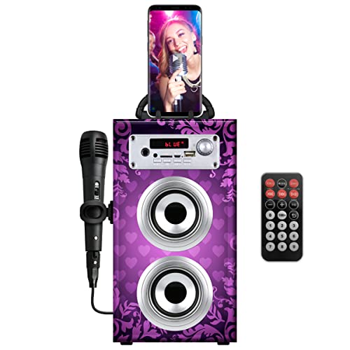 Karaoke-Maschine Lautsprecher für Erwachsene Bluetooth Pa System mit Dual 10 Zoll Woofer Bunte DJ Lichter 2 Wireless Mikrofon Perfekt für Party Rede Klasse Karaoke-Maschine Lautsprecher für Erwachsene Bluetooth Pa System mit Dual 10 Zoll Woofer Bunte DJ Lichter 2 Wireless Mikrofon Perfekt für Party Rede Klasse von PartyFunLights