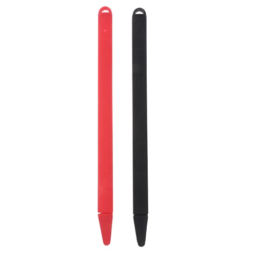 1 Set mit 2 Stifthaltern aus Silikon, rutschfest und sturzsicher, kompatibel mit Pencil 2 (schwarz + rot) Handy-Zubehör von PartyKindom