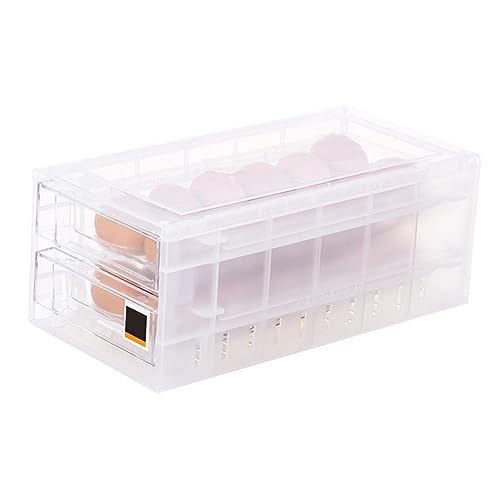 1Stk kühlschrankorginizer kühlschranl organisator Transparente Box camping-zubehör kitchen accessories egg tray küche armaturen Doppelschicht Ei Aufbewahrungskiste Container von PartyKindom