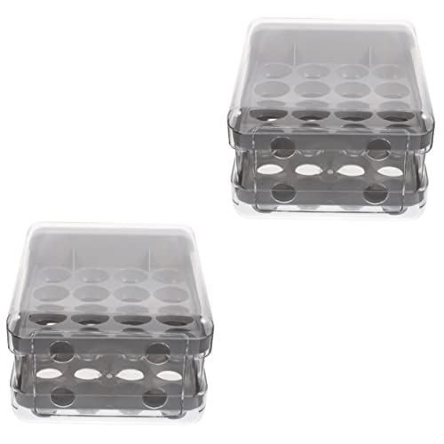 2St Aufbewahrungsbox für Eier Eierzubehör Futternapf für Hamster Eier Aufbewahrungsbox Kühlschrank Eierhalter Schublade verdickter Ei-Organizer Eierversorgung Doppelschicht Tablett 2St Aufbewahrungsbox für Eier Eierzubehör Futternapf für Hamster Eier Aufbewahrungsbox Kühlschrank Eierhalter Schublade verdickter Ei-Organizer Eierversorgung Doppelschicht Tablett von PartyKindom