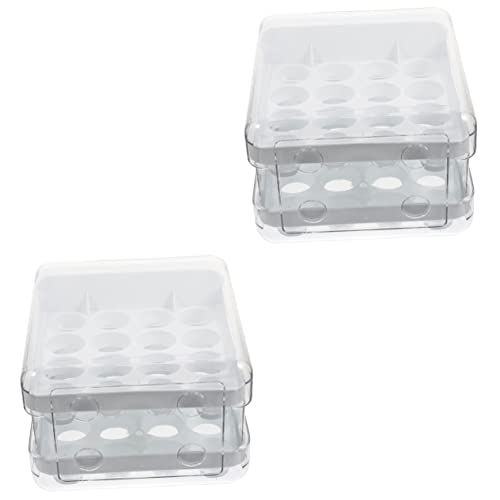 2St Aufbewahrungsbox für Eier durchsichtige Kunststoffbehälter durchsichtige Organisationsbehälter aus Kunststoff Kühlschrank Eierhalter egg holder for refrigerator Schublade Weiß 2St Aufbewahrungsbox für Eier durchsichtige Kunststoffbehälter durchsichtige Organisationsbehälter aus Kunststoff Kühlschrank Eierhalter egg holder for refrigerator Schublade Weiß von PartyKindom