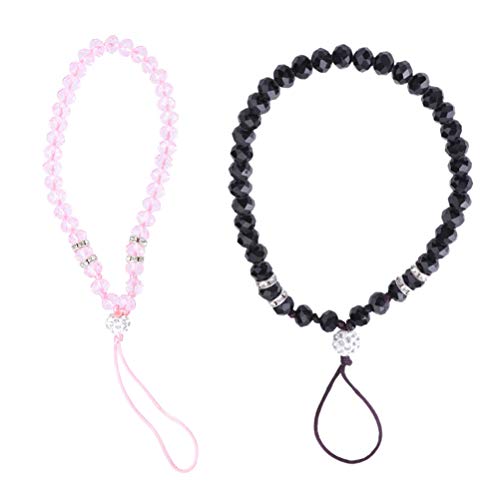 2st Einziehbare Handy Leine Perlen Handgelenk Lanyards Telefonleine Armbänder Armband Für Schlüssel Telefon Schlüsselanhänger Strass-schlüsselanhänger Handyband Charme Handschlaufe von PartyKindom