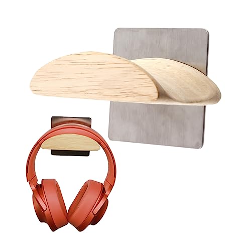 PartyKindom Solide Holz Kopfhörer Stehen Metall Montieren Kopfhörer Aufhänger Display Rack von PartyKindom
