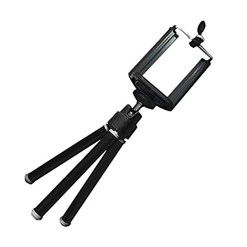 PartyKindom Mini Handy einziehbare Farbe Stativ Desktop Fotografie Stativ Kleine Digitalkamera Halterung (Schwarz) für Geschenk von PartyKindom