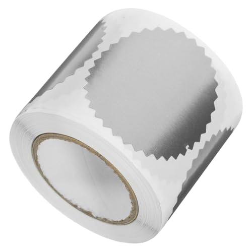 PartyKindom 1 Rolle Zahnkantenaufkleber Und Stempel Siegel Aufkleber Hochzeit goldene Aufkleber Größe Folienmedaillenaufkleber Aufkleber für Abschlussmedaillen Papier Silver PartyKindom 1 Rolle Zahnkantenaufkleber Und Stempel Siegel Aufkleber Hochzeit goldene Aufkleber Größe Folienmedaillenaufkleber Aufkleber für Abschlussmedaillen Papier Silver von PartyKindom