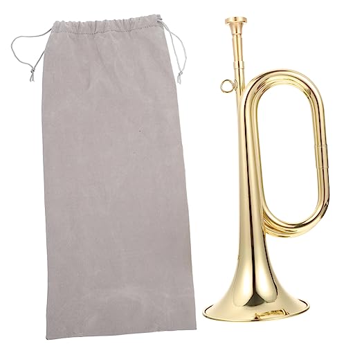PartyKindom 1 Satz Kupfer Kleines Stufenhorn Orchester Trompeten Signalhörner Anfänger Horn Instrumente Für Marschtrompete Kleines Horn Party Signalhorn Trompete Spielt Trompeten Messing von PartyKindom