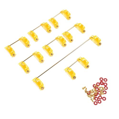 PartyKindom 1 Satz PCB-Satellitenachse Easy Mount Yellow Tastenkappen für Tastaturen Tastaturstabilisator transparente Tastenkappen Computertastaturen Satellitenschalter für große Tastenkappe von PartyKindom