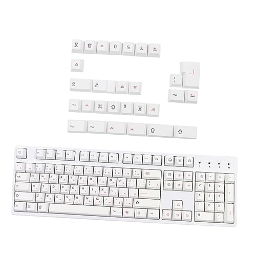 PartyKindom 1 Satz Tastenkappe Klaviatur Kappen Für Mechanische Tastaturen Tastatur-dekor Tastaturschutz Computertastaturen Tastaturmechanik Laptop-Tastatur Pbt Weiß Rechner Tastaturkappe von PartyKindom