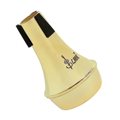 PartyKindom 1 Stück Mini schwacher Sprecher Trompetendämpfer Trompete gerade stumm üben Mini Dämpfer Praktischer Dämpfer Praktische abs trompete stumm Trompete liefert Golden von PartyKindom