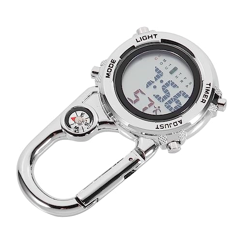 PartyKindom 1 Stück Outdoor-taschenuhr Taschenuhrkette Outdoor-Uhren Für Herren Klettern Betrachten Taschenuhr Kompass Karabiner Uhr Überlebensuhr An Männer Kronenknopf Silver PartyKindom 1 Stück Outdoor-taschenuhr Taschenuhrkette Outdoor-Uhren Für Herren Klettern Betrachten Taschenuhr Kompass Karabiner Uhr Überlebensuhr An Männer Kronenknopf Silver von PartyKindom