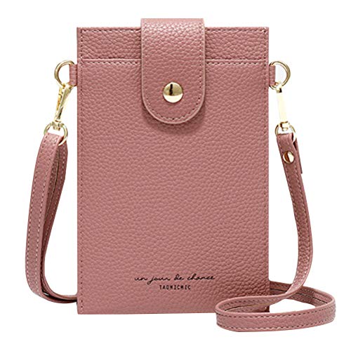 PartyKindom 1 x anmutige PU-Schultertasche, einfache verstellbare Straddle-Tasche (rosa) Handy-Autozubehör von PartyKindom