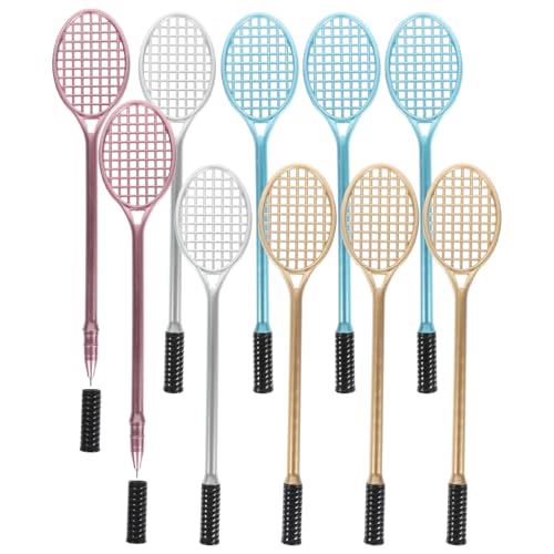 PartyKindom 10 Stück Badmintonschlägerstift Federballschläger Stift Kugelschreiber mit Federballschläger Design farbig Tinte Feder für Badmintonschläger Gelschreiber mit feiner Spitze PartyKindom 10 Stück Badmintonschlägerstift Federballschläger Stift Kugelschreiber mit Federballschläger Design farbig Tinte Feder für Badmintonschläger Gelschreiber mit feiner Spitze von PartyKindom