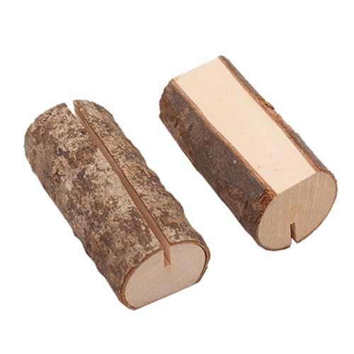 PartyKindom 10 Stück LOG -Stumpf klebriger Notensitz Halter aus Holz Namensschild aus Holz Protokoll von PartyKindom