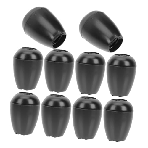 PartyKindom 10 Stück Ohrstöpsel Ohrstöpselabdeckungen Ohrstöpsel Tipps Weiße Ohrhörer-ersatzspitzen Ersatz-ohrpolster Für Kopfhörer Ohrstöpsel Bedeckt Silikon Black Kieselgel von PartyKindom