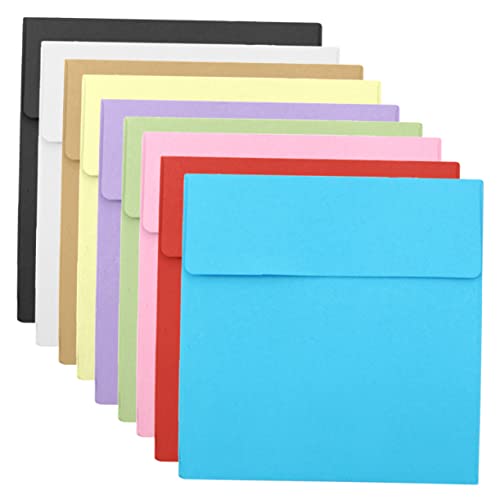 PartyKindom 100 Stück kleiner Umschlag briefumschläge geldumschläge ohrring verschlüsse Papierumschläge present card Anlässe Karten Umschläge 10 x 10 Umschläge für Partyeinladungen Kraftpapier von PartyKindom