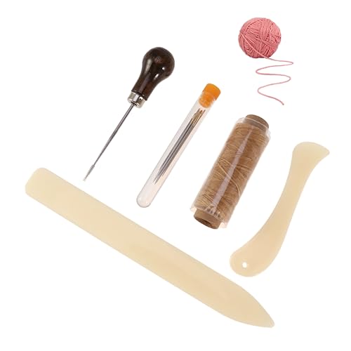PartyKindom 10Stücke Teiliges Buchbinderwerkzeug Set mit Knochenfalzern Großen Nadeln und Holzgriffahle Set für DIY Buchbinderei und Handgefertigte Gewachstem PartyKindom 10Stücke Teiliges Buchbinderwerkzeug Set mit Knochenfalzern Großen Nadeln und Holzgriffahle Set für DIY Buchbinderei und Handgefertigte Gewachstem von PartyKindom