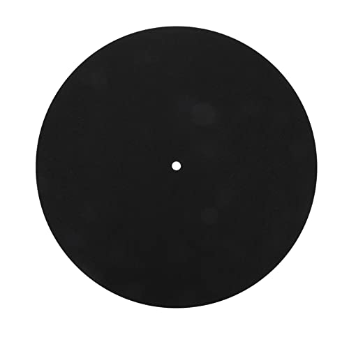 PartyKindom 12 Rekordmatte Abdeckung Vinylmatte Platten aufnehmen Vintage -Plattenspieler hoch Slipmat Vinyl -Plattenspieler Vinyl-Schallplatten-Rutschmatte Plattenspieler-Pad gefühlt Schwarz von PartyKindom
