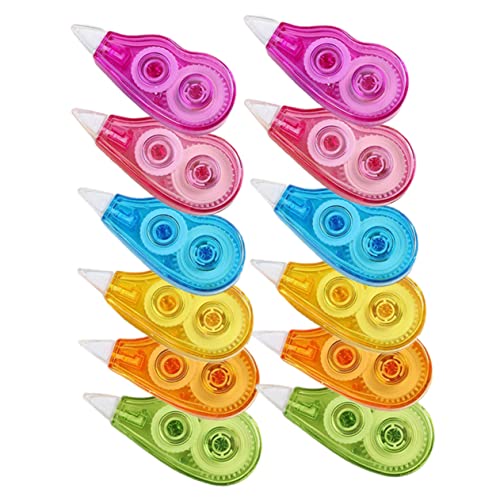 PartyKindom 12 Stück Korrekturgürtel-Briefpapier Korrekturband Korrekturroller- Mini-Klebeband weiß Aus -Klebeband Korrekturstufe Abdeckung Korrekturbänder White-Out-Tape studieren von PartyKindom