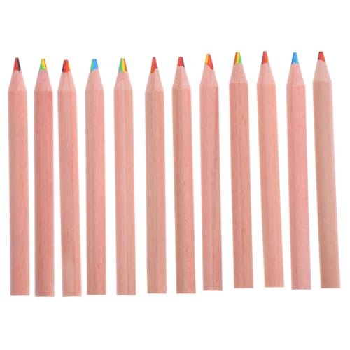 PartyKindom 12 Stück Regenbogenstift Bleistifte für mehrfarbiger Bleistift Regenbogen Bleistift Buntstifte Regenbogenfarbstifte Buntstifte für mehrfarbige Bleistifte Holz von PartyKindom