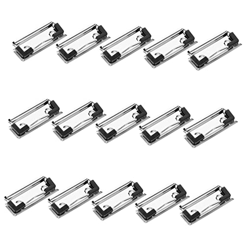PartyKindom 15 Stück Tragbarer Metallclip -set Clips Schlüssel Datei Zurück in Die Schulmaterial Clip Für Die Zwischenablage Klemmboardbindemittel Büroklammern Montierbar Eisen Silber von PartyKindom