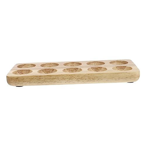 PartyKindom 1stk Eierschale Aus Holz Eierbox Ei Aufbewahrung Eierregal Halter Eierhalter St?nder Eiertr?ger Eierhalter Rack Ei Skelter Eierschrank Eierbehälter Hölzern Spender Frühstück von PartyKindom